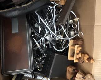 Assorted Chairs and Old Medical Supplies 