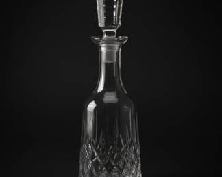 Antique full-size bed, Set of Four Crystal Decanters and a few Stiens