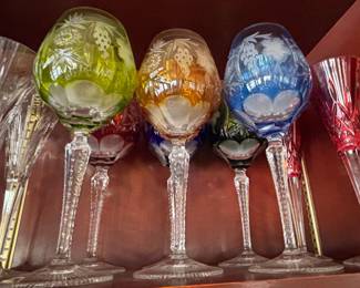 Nachtmann "Traube" Cut Crystal Wine Glasses