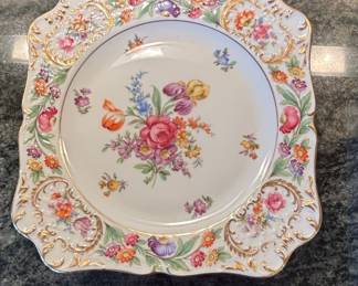 Schumann Bavaria "Empress Dresden Flowers" Plate