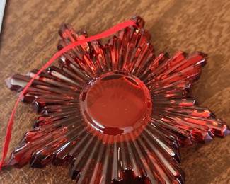 Baccarat Red Noel Crystal Ornament