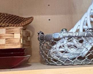 Woven Wire Baskets and Decorative Trays