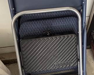 Cosco Folding Step Stool Chair and 4 folding chairs 