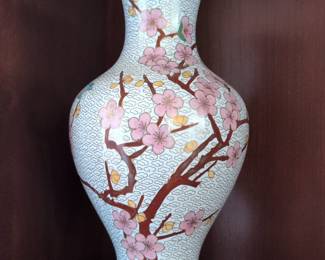 Chinese Cloisonné Vase with Cherry Blossoms