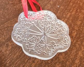 Lalique Anemones Crystal Ornament