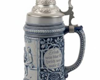 Antique full-size bed, Set of Four Crystal Decanters and a few Stiens