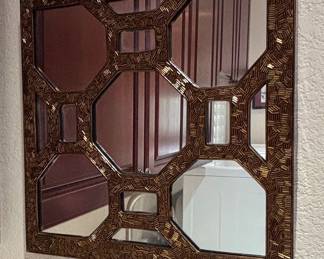 Geometric Octagonal Beaded Mirror