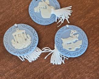 Wedgwood Jasperware Christmas Ornaments  Set of
