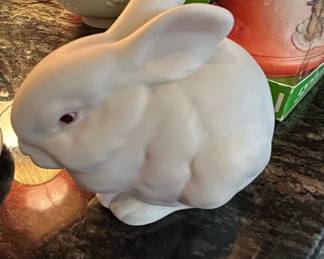 Cybis Mr. Snowball Porcelain Rabbit Figurine