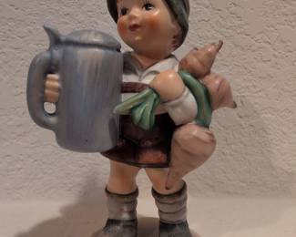 Goebel Hummel "Little Baker" #128 and "Little Gardener" #37 Figurines