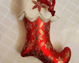 Waterford Crystal Santas Boot Christmas Ornament