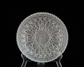 American Brilliant Cut Glass "Star and Fan" Pattern Bowl