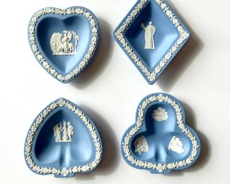 Vintage Wedgwood Jasperware card suits 
