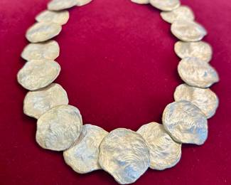 Michael Michaud "La Mer" necklace. 24k gold over silver