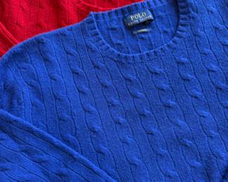 Polo Ralph Lauren men's cashmere cable knit cashmere sweater