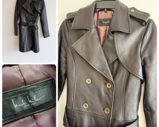Nicole Miller leather trench