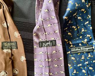 Alynn Neckwear, Ben Silver, Bottega Veneta, Gucci, Hermes, Holland & Holland, Laura Pearson, Marco Polo, Millimeters, Ralph Marlin, Saint- Phil, Salvatore Ferragamo, Tobacco's and Vineyard Vines