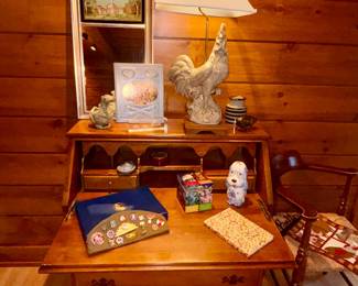 Vintage wood secretary desk