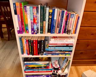 Children's books and bookcase