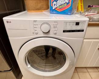 LG Ultra Large Capacity Gas Dryer, model&nbsp;DLG3401W.&nbsp; Key Specifications & Features 2 years new&nbsp; Type:&nbsp;Front-load gas dryer with a 7.4 cu. ft. capacity. Dimensions:&nbsp;Approximately 27" (W) x 39" (H) x 30 1/8" (D). Sensor Dry:&nbsp;Automatically adjusts drying time by detecting moisture levels to prevent over-drying. FlowSense™:&nbsp;Includes a built-in indicator that alerts you when it's time to clean your dryer ducts. SmartDiagnosis™:&nbsp;Allows for quick troubleshooting via the LG ThinQ app or over the phone. Cycles:&nbsp;Features 8 programs, including Normal, Heavy Duty, Bedding, and a 15-minute Speed Dry.&nbsp;