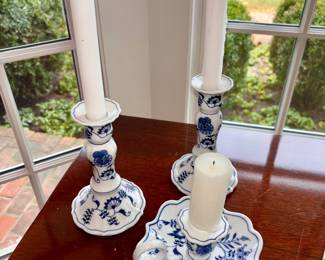 Blue Danube candlesticks