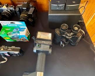 Speaker system, binoculars, Cameras