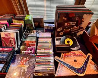 DVDs, CD,s Albums, 45's