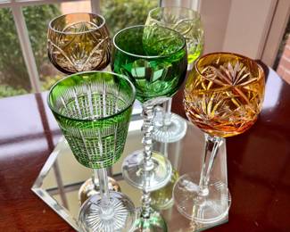Cut to clear crystal stemware