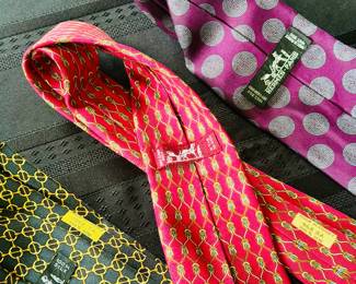 Alynn Neckwear, Ben Silver, Bottega Veneta, Gucci, Hermes, Holland & Holland, Laura Pearson, Marco Polo, Millimeters, Ralph Marlin, Saint- Phil, Salvatore Ferragamo, Tobacco's and Vineyard Vines