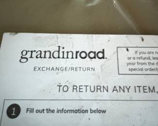 Grandin road receipt