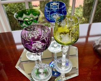 Cut to clear crystal stemware
