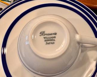 William Sonoma dish label "Brassiere" Blue Band