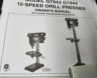 Grizzly Drill press manual