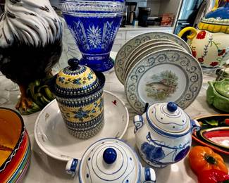 Shannon crystal, Polish pottery, servingware