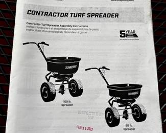 Contractor Turf spreader CHAPIN Product Manual