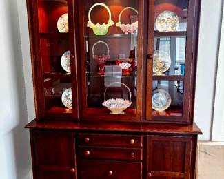 Drexel Studio lighted display cabinet two door