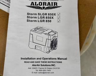 Commercial dehumidifier ALORAIR manual