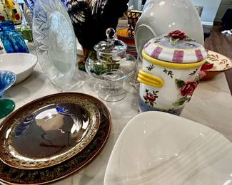 Pottery plates and Villeroy & Boch