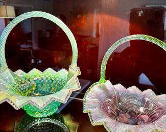 Vintage Fenton baskets just in time for Easter!