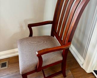 Drexel side view of dining arm chair