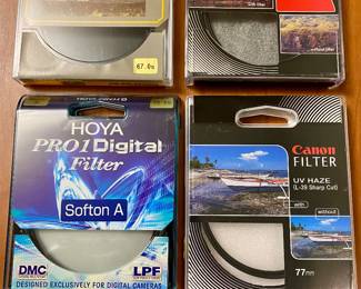 Lens filters from Hoya and Canon