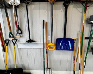 Rakes, shovels, outdoor yard tools
