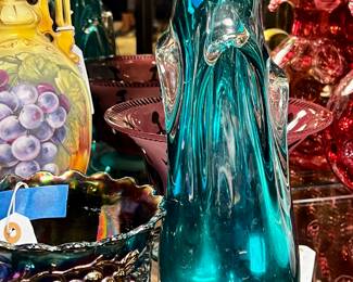 Handblown Art glass, Vintage Fenton Glass and much more
