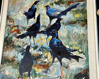 Framed Art- a group of Crows  a.k.a. a 'Murder'