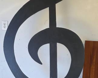 Treble Clef 10ft Tall Wooden Prop