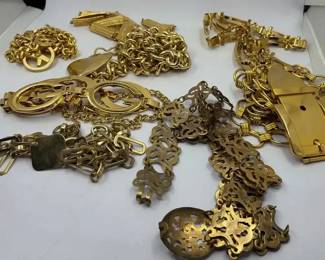 Metal designer belts