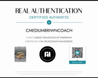 Tan Coach Pebble Auth