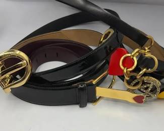 Givenchy Ferragao and Moschino belts