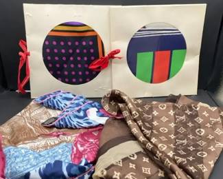 Hermes and Lanvin Scarves