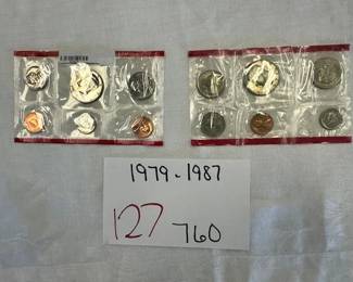 1979 - 1987 US Proof Set